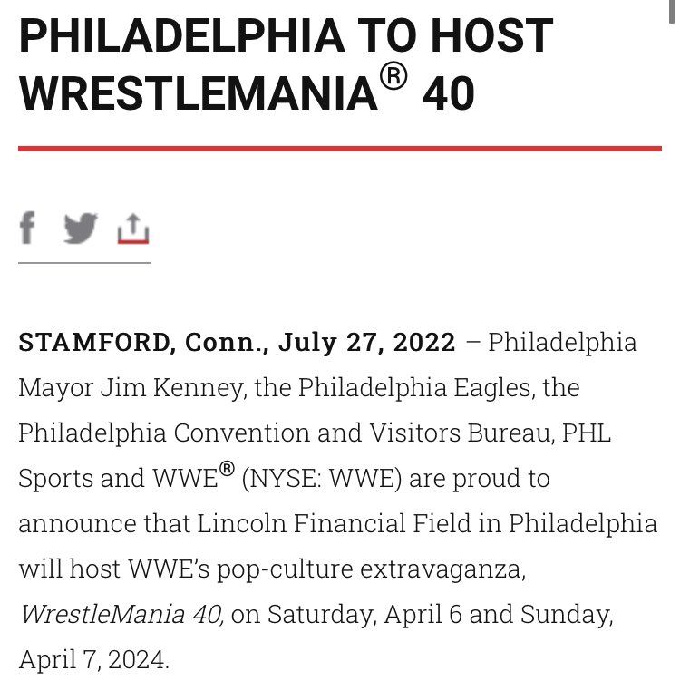 WrestleMania in Philly: Lincoln Financial Field will host the WWE