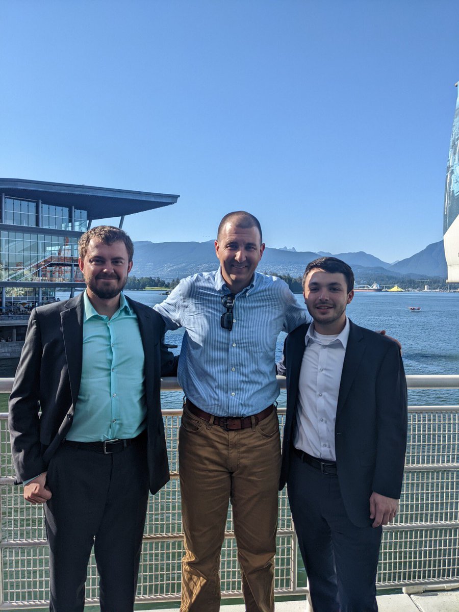 SlabaughGroup's tweet photo. Mark and Ethan did a great job presenting their papers at the Combustion Symposium this week.  It was good to be in Vancouver and see many of our colleagues after several years. https://t.co/raZYVz9fyu