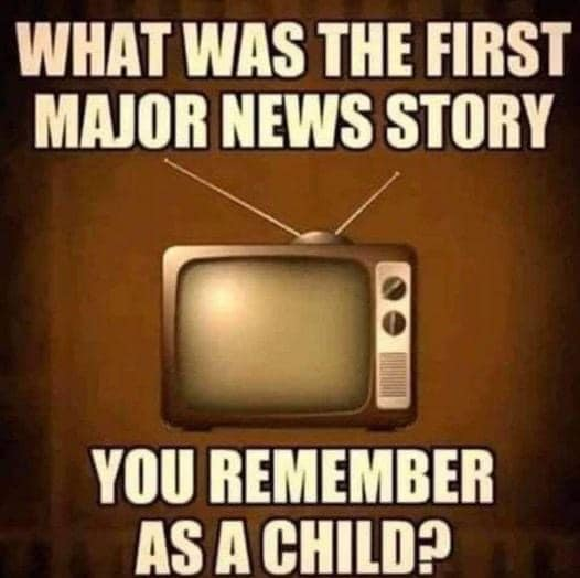 I think, for me, it was the Iran hostages in the 80s. 
I remember the reminder on the news every night saying how many days it had been. :*(
How about you?? What do you remember?
