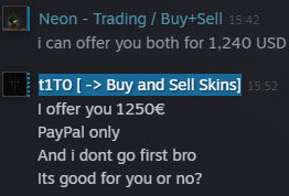 NeonCS's tweet photo. A: "I want to scam somebody"
B: "Sure but do not make it obvious"

#csgo #csgotrading #csgoskin #scam #csgoskins #csgoscam https://t.co/mOM4HoIjnr