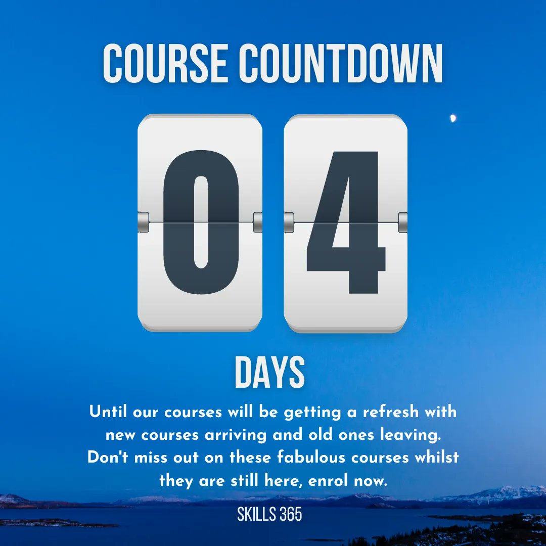 365_skills's tweet photo. 4 days left! Enrol on our courses now before time runs out.

#Skills365 #2Aspire #familylearning #onlinelearning #onlinecourse #learn #enrol #education #freecourses #office #courses #workexperience #lincoln #workskills #onlinetraining #word #wordprocessing #microsoftskills https://t.co/kTNvrSZ0yZ