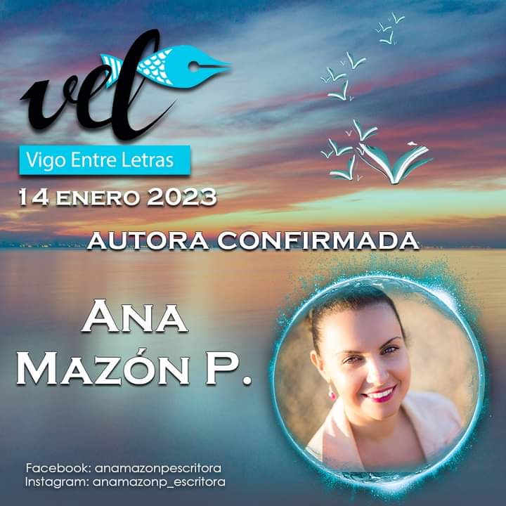 Empezamos con las presentaciones de los escritores/as y bloguers/instagramers que vienen al #VEL2023 el 14/01 en el Cine Teatro Salesianos Vigo
En este caso, tenemos el enorme placer de presentar a una escritora que repite de nuevo y nos acompañará en el #5VEL. Ella es: