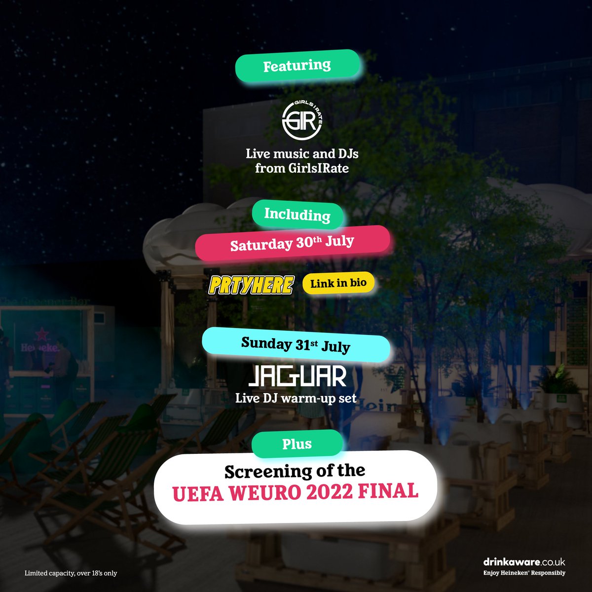 What a game...next stop Wembley! If you've not got your hands on tickets yet, don't worry, we're hosting a football quiz on Saturday with @PRTYHERE live from the Heineken Greener Bar, Truman Brewery, where you can win tickets here: bit.ly/3oEFJlb  #WEURO2022