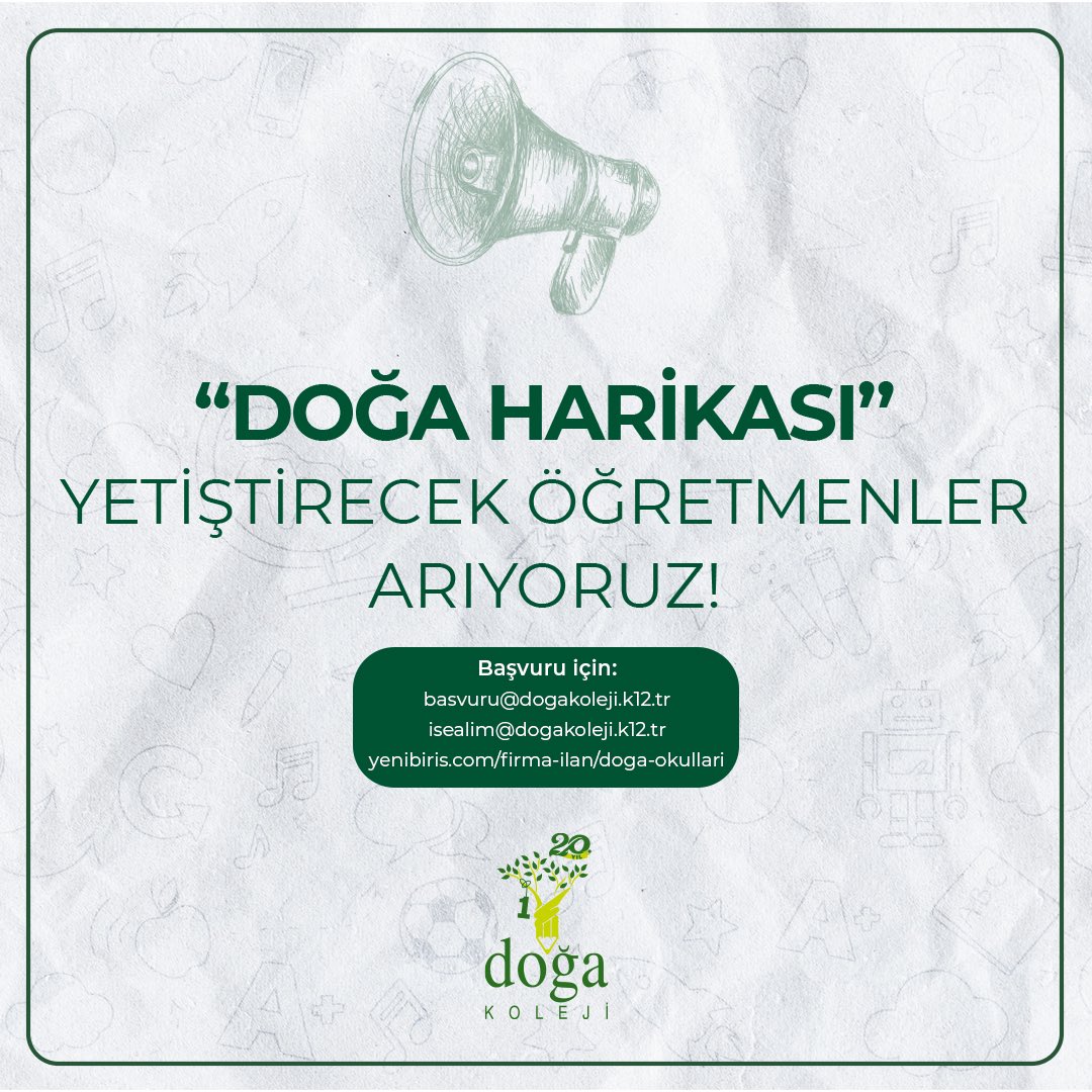 Kıvanç Barlas 🇹🇷 (@kvancbarlas) on Twitter photo Türkiye geneli kampüslerimiz için ”Doğa Harikası” yetiştirecek öğretmenler arıyoruz ⚠️
Başvuru ;
basvuru@dogakoleji.k12.tr
isealim@dogakoleji.k12.tr
<a href="/DogaOkullari/">Doğa Koleji</a> <a href="/KvancBarlas/">Kıvanç Barlas 🇹🇷</a> Türkiye geneli kampüslerimiz için ”Doğa Harikası” yetiştirecek öğretmenler arıyoruz ⚠️
Başvuru ;
basvuru@dogakoleji.k12.tr
isealim@dogakoleji.k12.tr
<a href="/DogaOkullari/">Doğa Koleji</a> <a href="/KvancBarlas/">Kıvanç Barlas 🇹🇷</a>