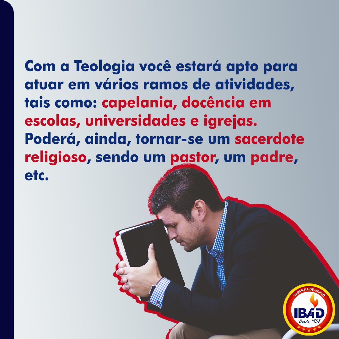 IBAD_OFICIAL's tweet photo. 🤔Tem vontade de estudar teologia?
Veja o por que você deve iniciar esse curso agora!
Acesse nosso site e se inscreva - https://t.co/PyxO6GnZas

#ibad #teologia https://t.co/TamgRjMM5P