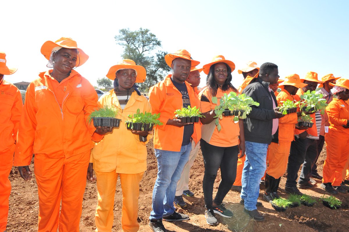 NationalCoGTA's tweet photo. Today, the Community Work Programme #CWP in partnership with provincial departments of COGHSTA and Agriculture, implementing agent #SAYM and Greater Giyani Municipality undertook a working site visit to Ngove Agrarian revolution projects in Limpopo in honour of #MandelaMonth https://t.co/2Mz1xZOFlY