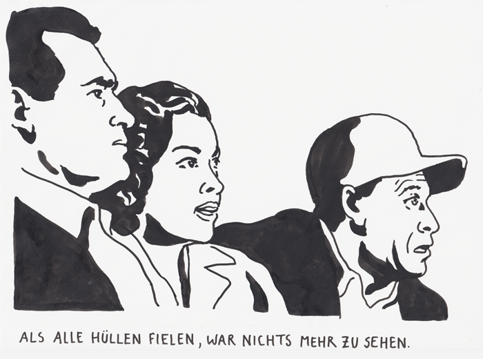 FrankNikol1's tweet photo. Als alle Hüllen fielen, war nichts mehr zu sehen.
(translates roughly as: When all covers were dropped, there was nothing left to see.)
.
.
.
#drawing #contemporaryart #contemporarydrawing #franknikol #kunst #art #comic #singlepanelcomic #cartoon #penandink #onepicturestories https://t.co/I27uHyFTNp
