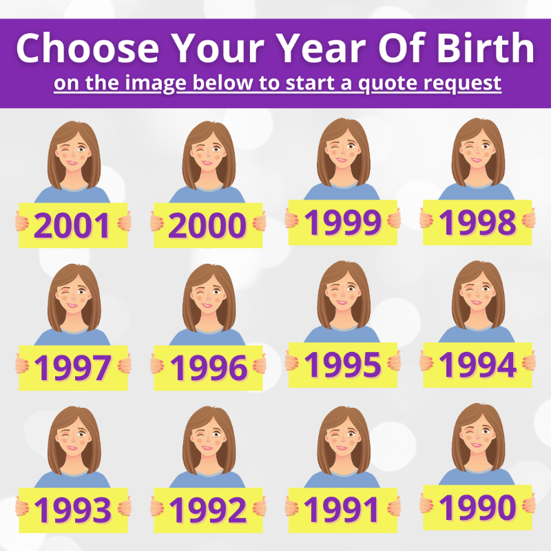 ProudMomSA's tweet photo. Are you between 21 &amp; 32 years old? Choose your year of birth by tapping on the image to find out what life cover plan you can get.