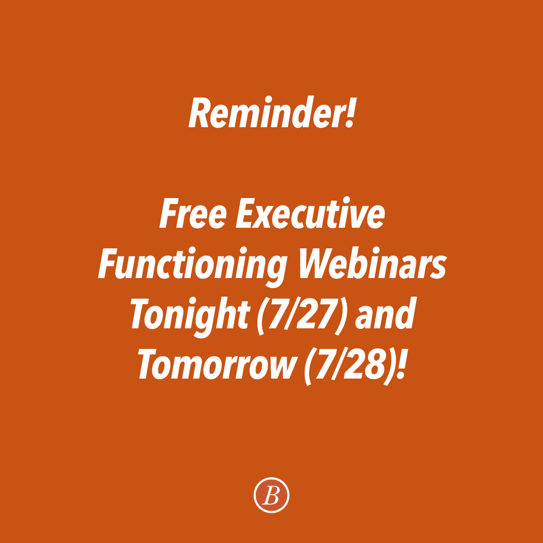 #Linkinbio for registration to our free webinars! Open to the public - #parents, #educators, #coaches, #tutors, and #students.

#Executivefunctioning
#Executivefunctioningskills
#freewebinar 
#Executivefunctioningcoaching