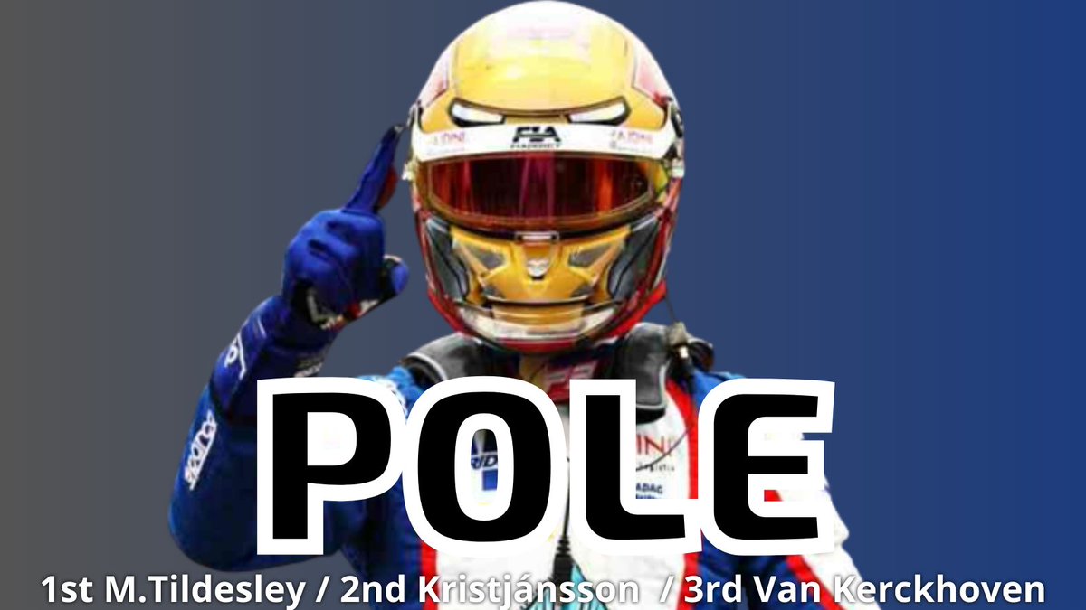 F3Offline's tweet photo. MAGGIE TILDESLEY TAKES POLE IN YOKOHAMA!

Front Row for Trident with Kristjánsson P2 and Van Kerckhoven in P3 with ART GP!

Completing the TOP10:
Ace, Tadej, Cordel, Da Silva, Nkulu, Walji and Senna

#F3 #Formula3 #YokohamaGP https://t.co/NfflRmvyek
