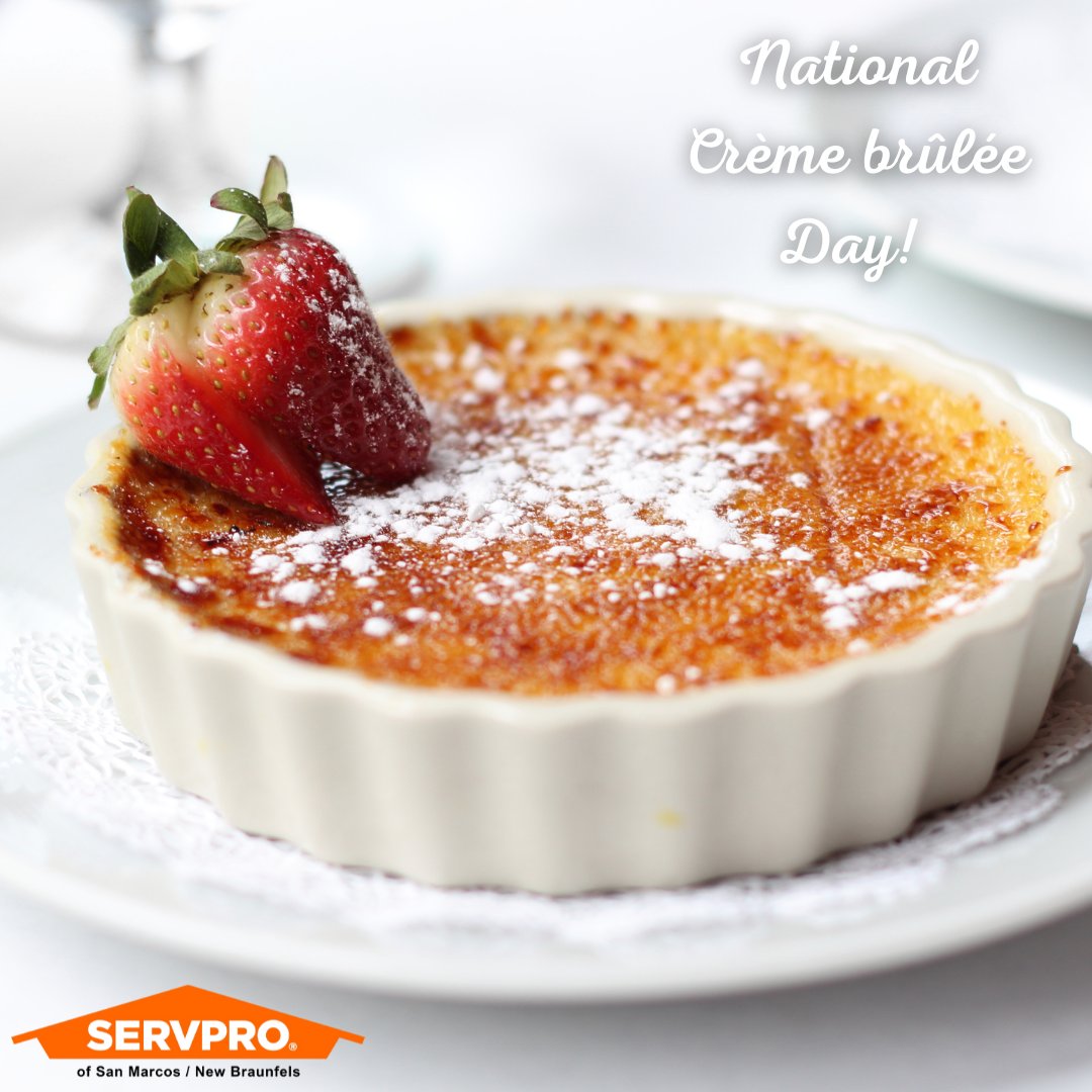 servprosmnbtx's tweet photo. It's #NationalCremeBruleeDay! Is this a favorite dessert of yours? #WeWantToKnowWednesday #dessert #wednesday https://t.co/QTmYNpfIcz