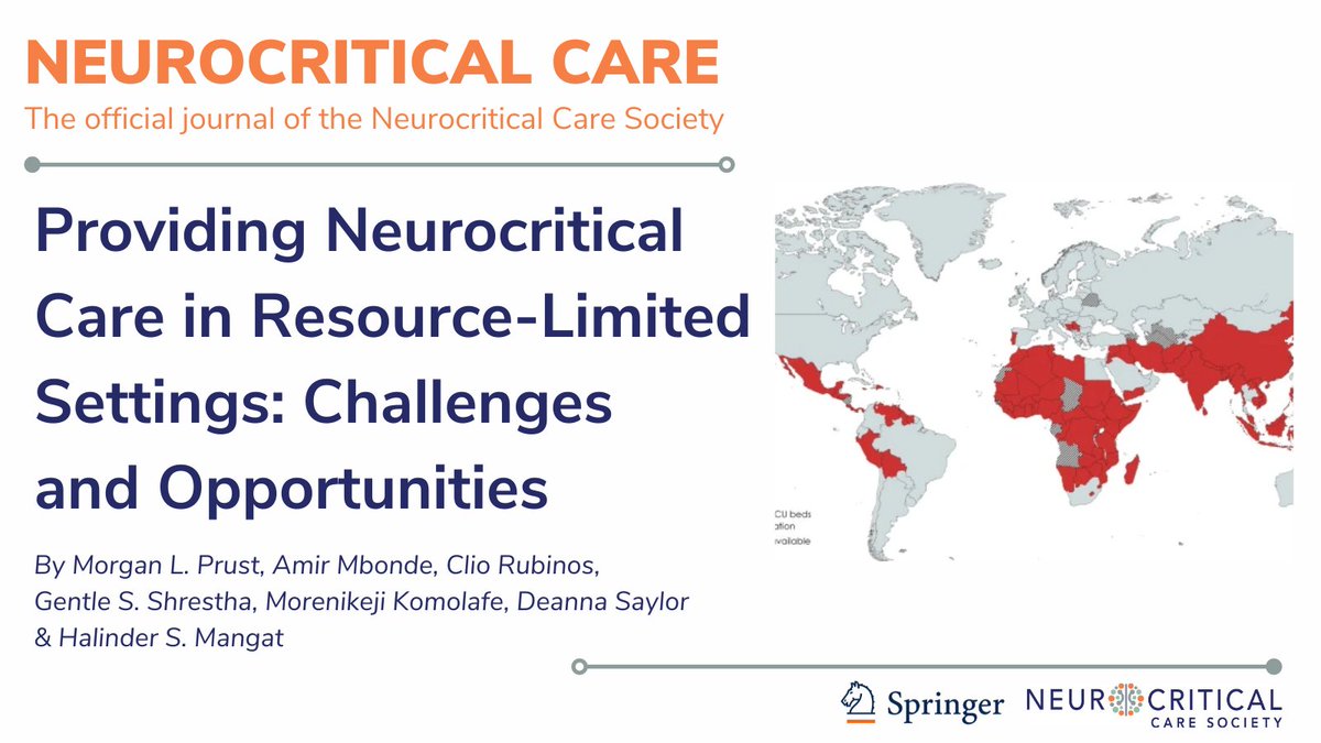 What is it like to be a neurocritical care professional in a resource-limited setting? Learn about the unique challenges and opportunities our international community experiences. Read the article now, online first from our journal to you: ow.ly/B0IY50K5tAq <a href="/NeurocritCareJ/">Neurocritical Care</a>