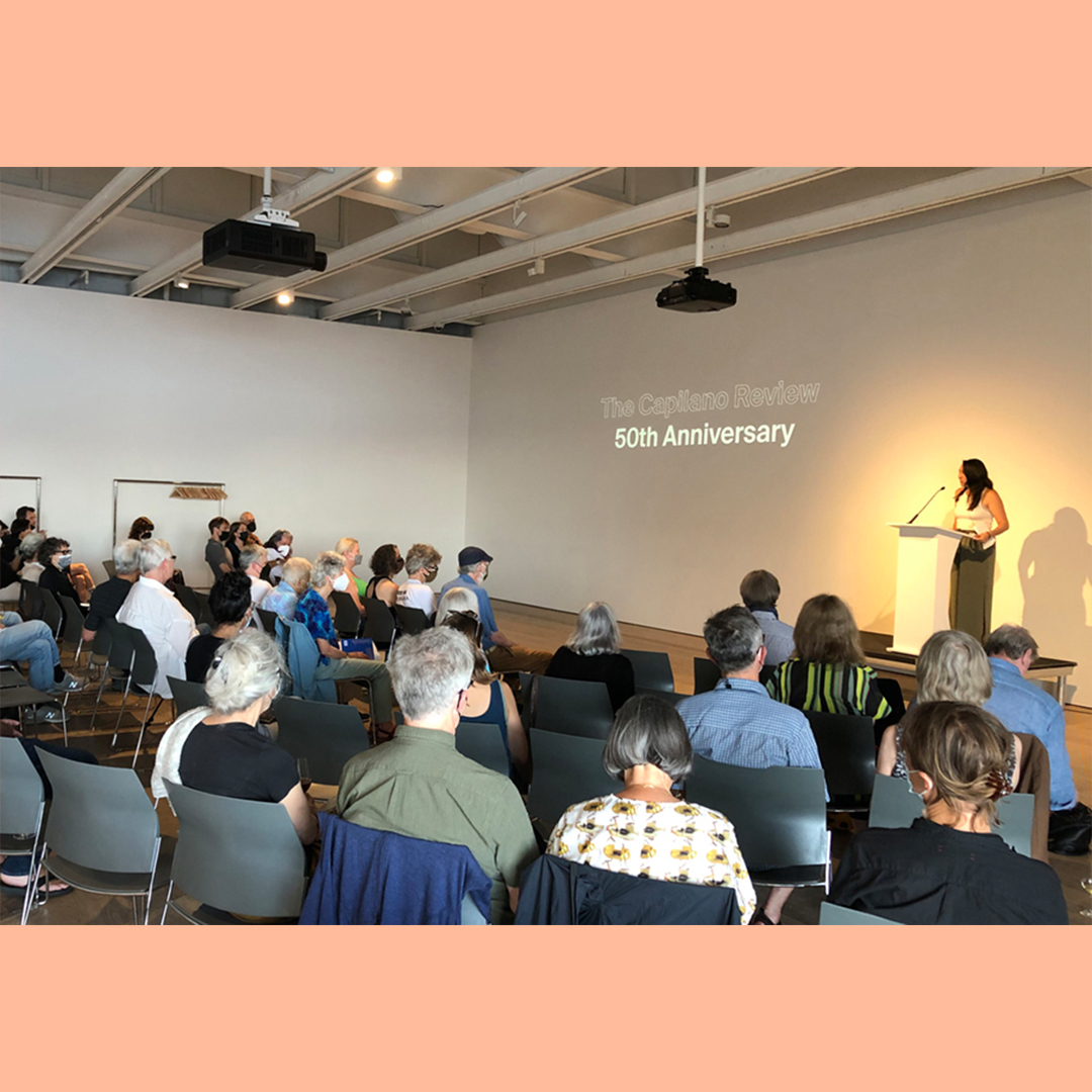 TheCapReview's tweet photo. A huge thank you to all those who joined us virtually and in-person last week in celebrating 50 years of The Capilano Review! We are so grateful to have such a strong and supportive community of readers and contributors, here's to 50 more years of TCR! https://t.co/VLLFW8XaCW