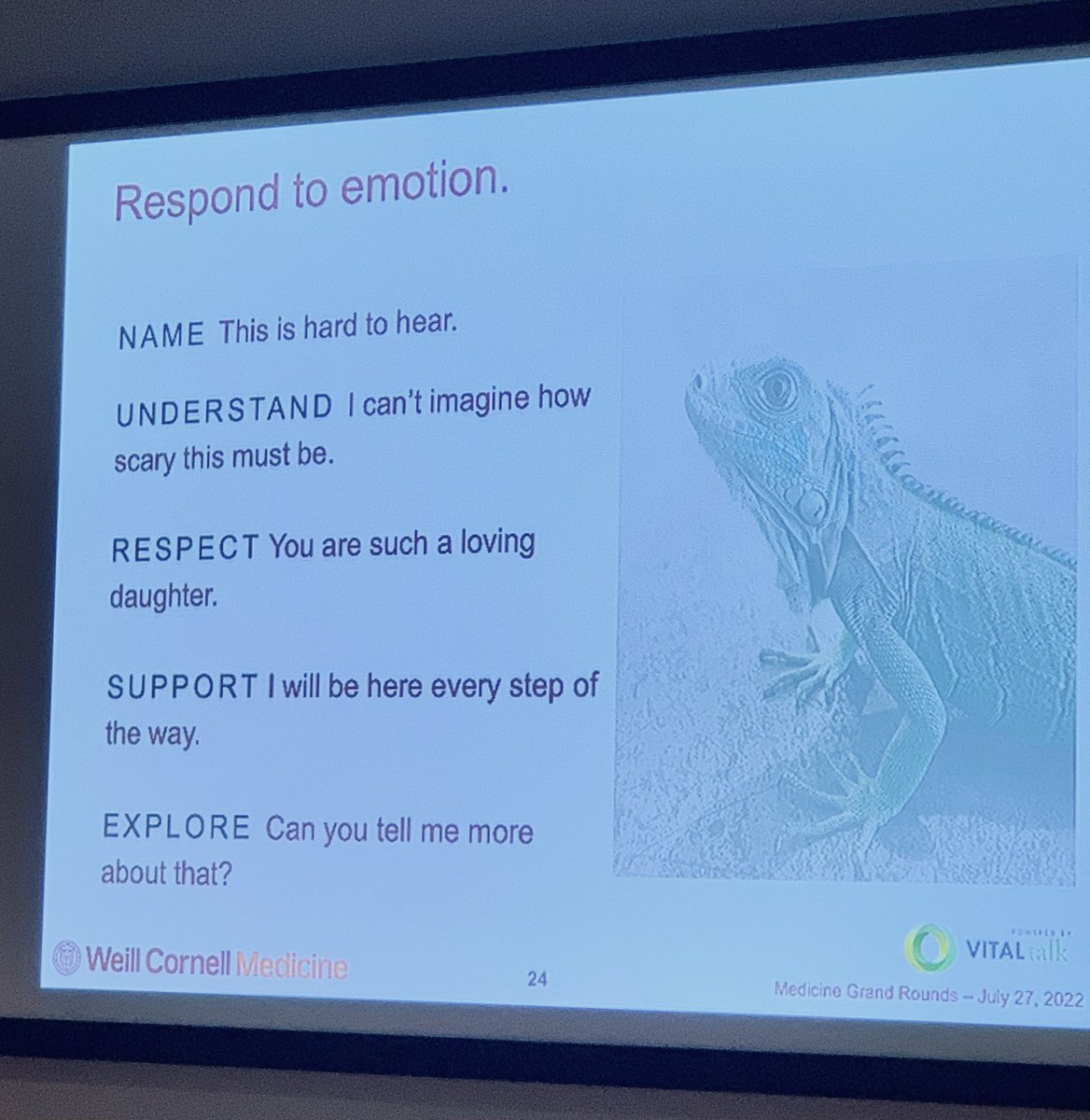 Is there a bad apple on the team? 🍎 Amazing grand rounds today on Communication with all-star team Drs. <a href="/drkimberlybf/">Kimberly Bloom-Feshbach</a> @laurakolbemd <a href="/NekeePandya/">Nekee Pandya</a>! So many nuggets on how to be an effective communicator and team member.