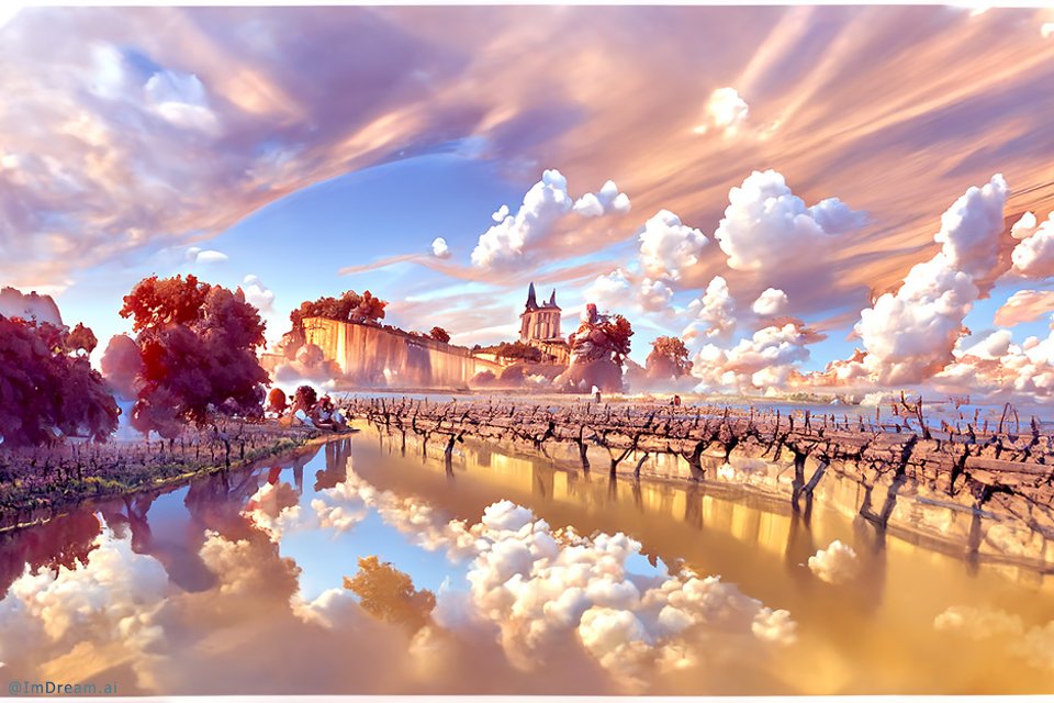 A matte painting landscape of bordeaux wineyard with a beautiful sunset
#bordeaux #wineyard #wineyards #picoftheday📷 #picofthedays #picoftheday #aiart #AI #ai #discodiffusionart #discodiffusionv5 #discodiffusion #DiscoDiffusion