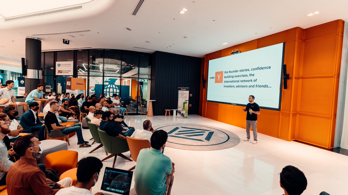 startupschool's tweet photo. @getbaraka  was our very first in person meetup of the course. Despite the summer heat in Dubai, they had a great turnout to hear from founder @FJeasy and meet one another! https://t.co/yPh92ntKeO
