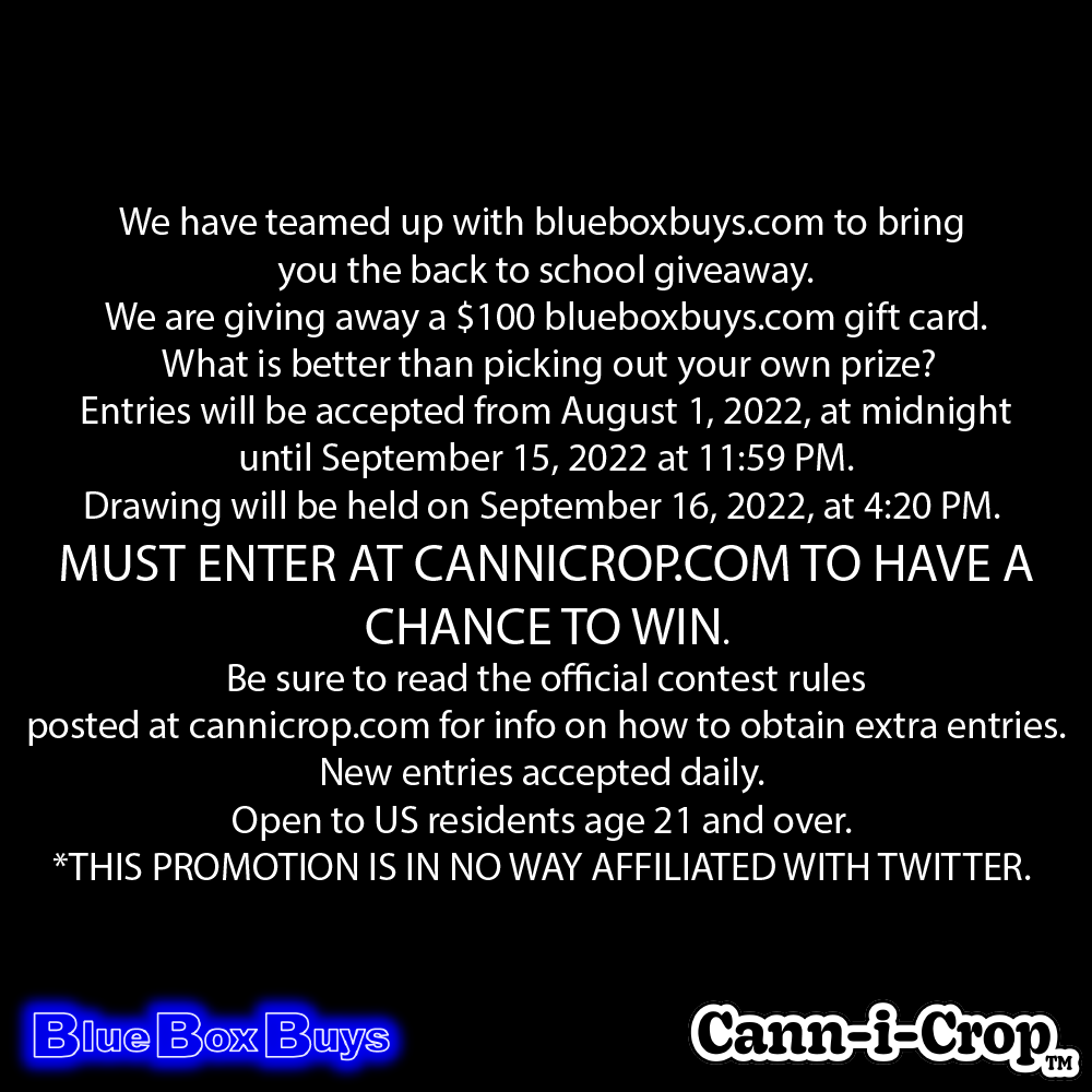 CanniCrop's tweet photo. It's Back to School time again. Make it a little more bearable by winning a $100 gift card to https://t.co/cNRZMbwqyO. Enter our "Back to School Giveaway" at https://t.co/UsxUUo93Ai 
#win #contest #giveaway #motivation #giveawayalert #contestalert #giveawaytime #freestuff https://t.co/pdHzydUPVr