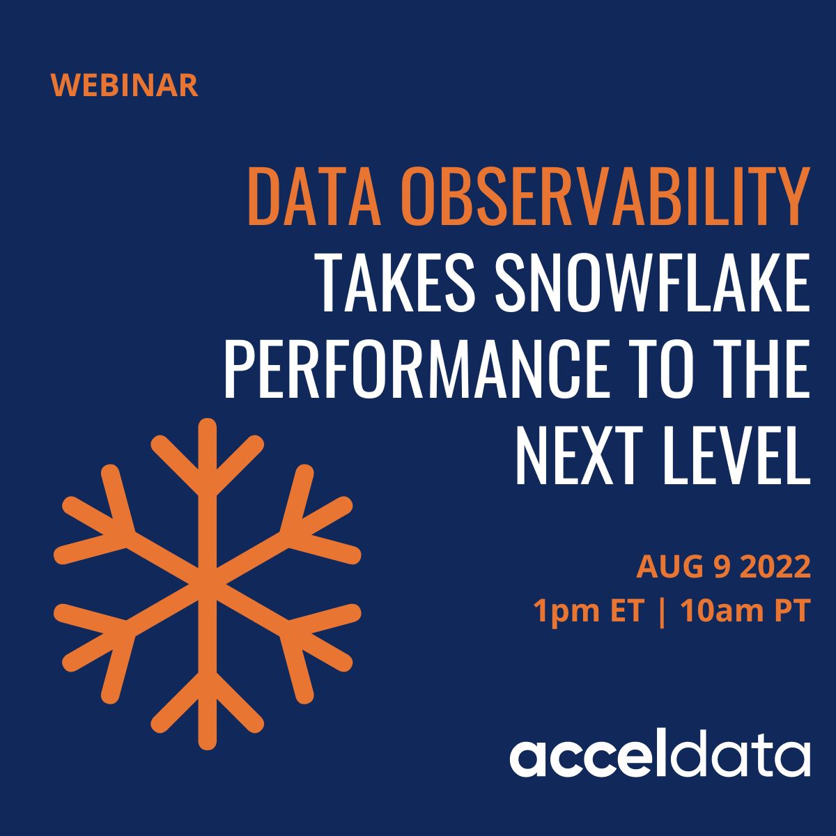 acceldataio's tweet photo. The world's top brands are optimizing their #Snowflake performance w/ #dataobservability. Join our webinar on Aug 9 and we'll show you how you can improve your Snowflake #datareliability #datapipelines and #dataspend REGISTER HERE: https://t.co/jSV54LO05D https://t.co/tqed8mXUJ2