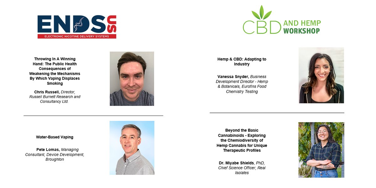 The ENDS US and CBD Workshop Agenda Has Been Released! Check out some of our expert speakers/presentations that will be featured this year!

Register today! Don't miss out on $100 in savings! >> smithers.com/event/sessions…