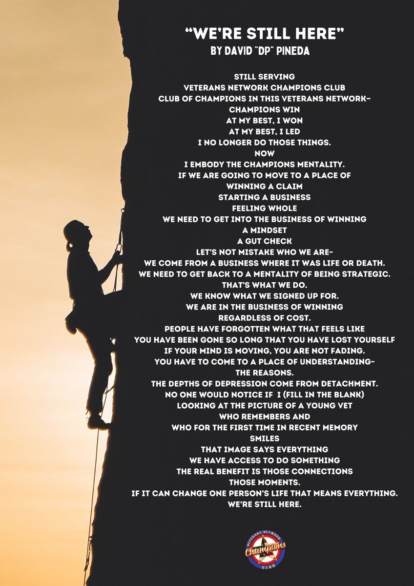 VeteranDP's tweet photo. We’re still here… #veterans #mentalhealth #disability #disablednotunable https://t.co/nbk4HbHNIW