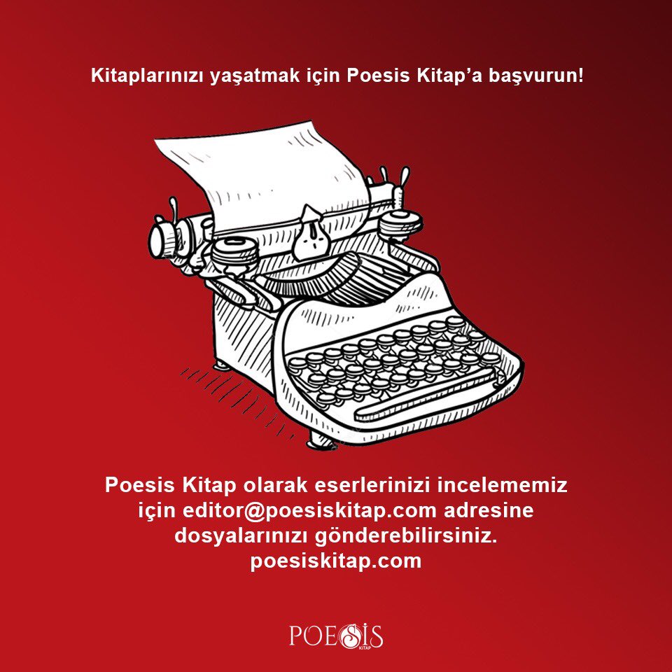 Poesis Kitap, nitelikli dosyalarınızı bekliyor. Büyüyen ekibimize katılmak için geç kalma!

Dosya başvurusu için: editor@poesiskitap.com