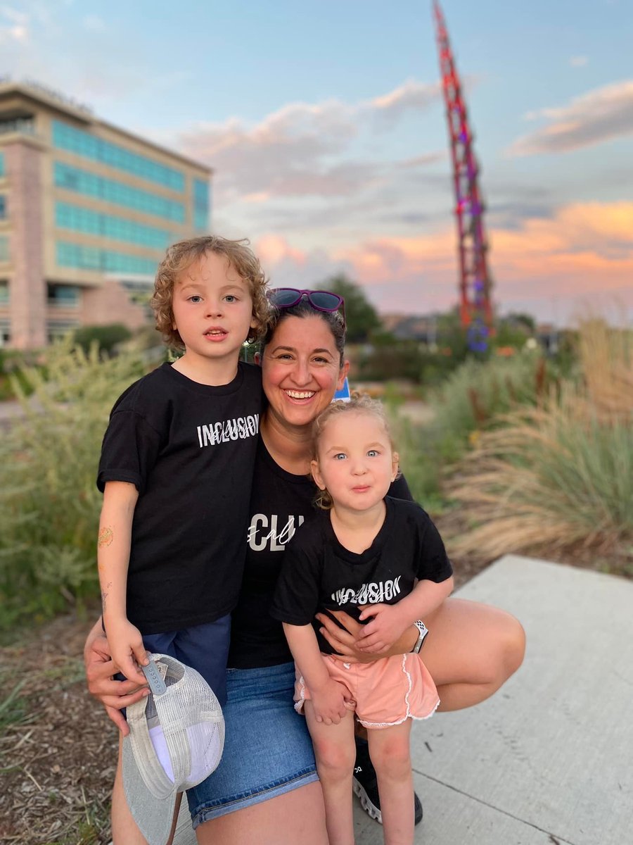 RareByDesign's tweet photo. Loving the Miller's family photos from the #ArcOfDreams last night! In honor of #DisabilityPrideDay & 32nd Anniversary of #AmericansWithDisabilitiesAct yesterday the Arc was lit red & blue. The Miller's matching shirts are something we are all about! #InclusionIsAlwaysIn #ADA32SF https://t.co/PNGAzp5csX