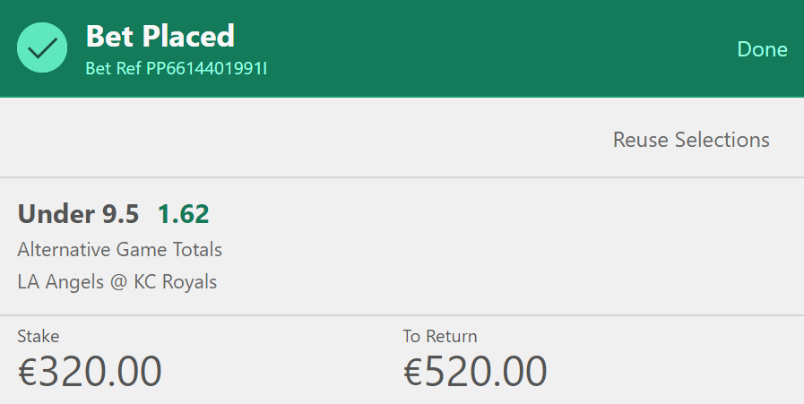 ⚾️ MLB:
960 LAA -VS- KAN u9.5 @ -160 (1.62)

Join the winners now! #sportsbettingpicks for you.