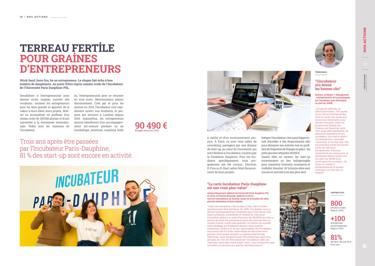 Fondation Dauphine (@fonddauphine) on Twitter photo 🏆 +80% des #startup de l'<a href="/Incub_Dauphine/">Incubateur Paris-Dauphine</a> sont toujours en activité 3 ans après leur accompagnement.
Quelle est la recette de ce succès ?
La réponse est ici👉adobe.ly/3S41Hvo
Bravo aux entrepreneurs de <a href="/Paris_Dauphine/">Université Paris Dauphine - PSL</a> et merci aux donateurs pour leur soutien ! 🏆 +80% des #startup de l'<a href="/Incub_Dauphine/">Incubateur Paris-Dauphine</a> sont toujours en activité 3 ans après leur accompagnement.
Quelle est la recette de ce succès ?
La réponse est ici👉adobe.ly/3S41Hvo
Bravo aux entrepreneurs de <a href="/Paris_Dauphine/">Université Paris Dauphine - PSL</a> et merci aux donateurs pour leur soutien !