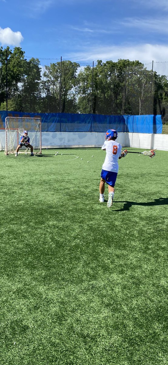 Boys putting in the work.  Little bit of shooter/goalie challenge.  #gettingbetter