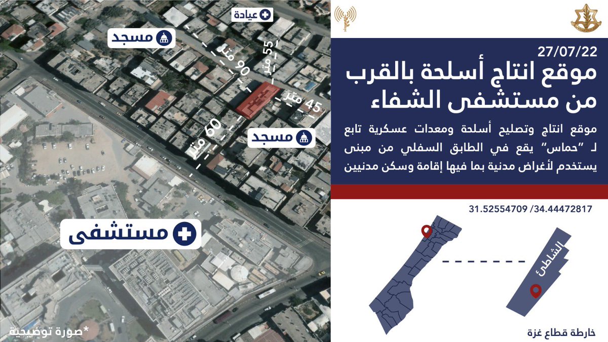 حماس تخاطر بسكان غزة مواقع عسكرية لـ "حماس" الإرهابية بين السكان جيش الدفاع يكشف عن مواقع ومنشات عسكرية في عمق الأماكن السكنية داخل قطاع غزة