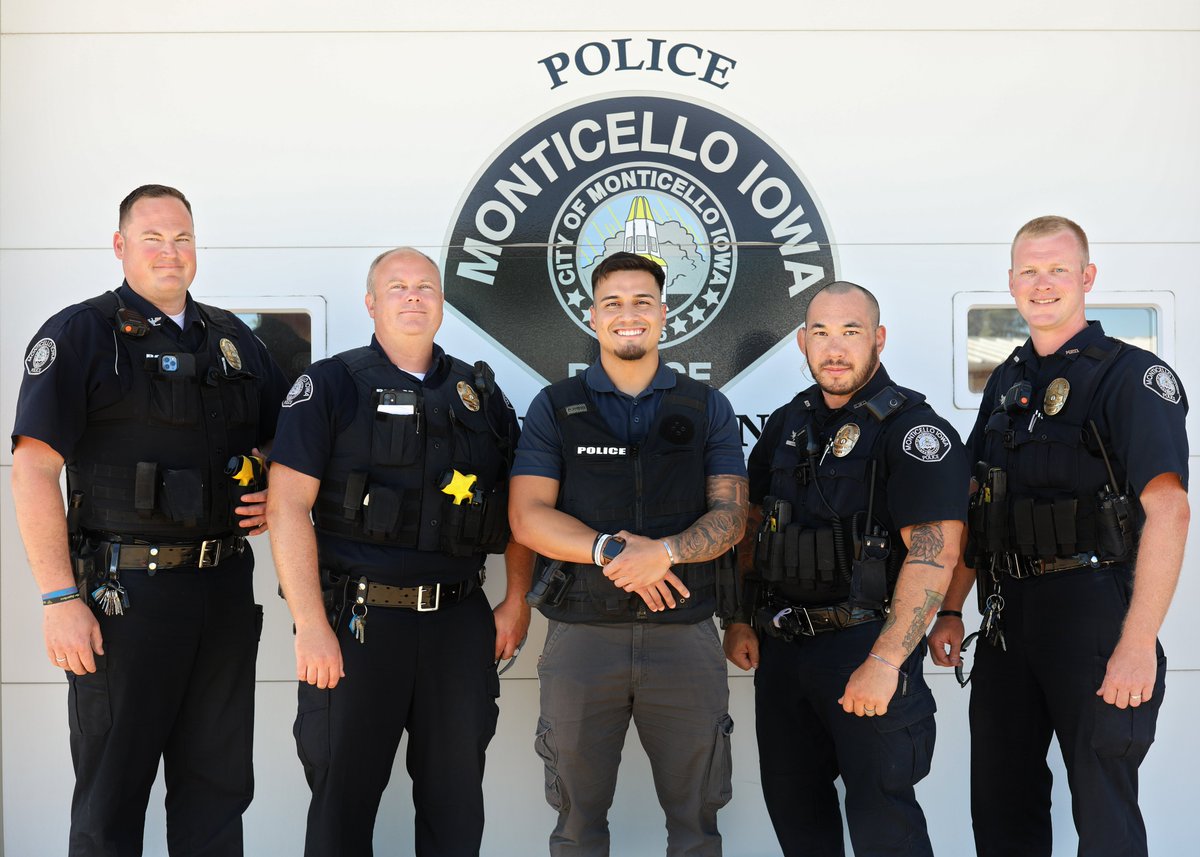 Darius Hernandez ’22 is interning with the Monticello (IA) PD this summer.  
“This internship will benefit me in the future with the experience I received and preparing me for not just the academy, but the real world.” 
#WhereAreTheyWednesday #CUsummerintern  <a href="/ClarkePrideFB/">Clarke Pride Football</a>