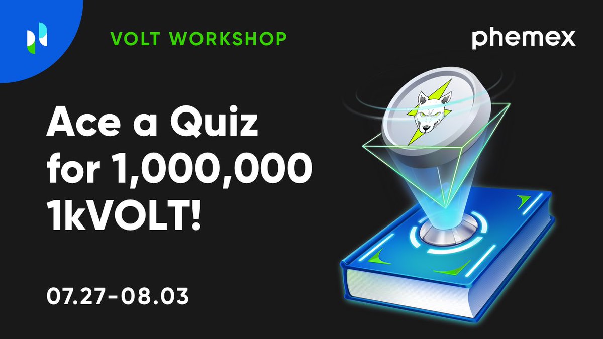 We’ve got a mid-week gift for you – a chance to win from 1,000,000 1kVOLT! 💸 
Don't miss out, join now ⬇️ 
bit.ly/3Bn652S
#Phemex #giveaway #crypto #1kVOLT