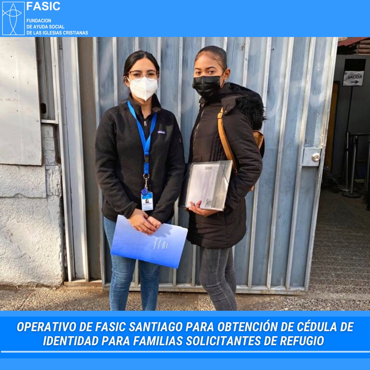 FASICDDHH's tweet image. 🗣 Cristian Nuñez, Coordinador Regional y Fernanda Menares, Trabajadora Social, ambos del programa Refugio de #FASIC Santiago, con la colaboración de profesionales de la oficina del Registro Civil, ejecutaron el siguiente operativo. ✅fasic.cl/wp/2022/07/ope…