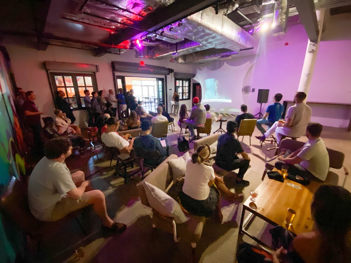 DirtyCoinDoc's tweet image. Thank you to everyone that came out last night to our first community event!  Was great validation to get such an overwhelmingly positive response to what we’re doing. 🧡 

Tomorrow we record three more interviews for the film! 🎬