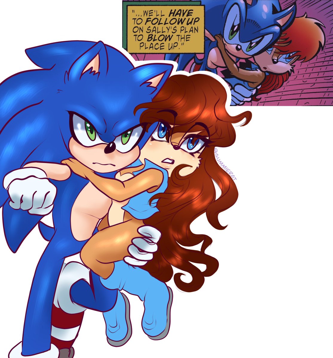 GummieRat's tweet photo. Redraw speed run! Pew pew! #sonally #sallyacorn #SonicTheHedgehog #sonicandsally https://t.co/ZRF5vi2ojw