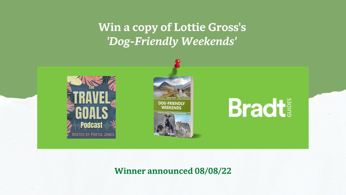 Bradt Guides (@bradtguides) on Twitter photo It's giveaway time!
To be in with a chance of winning 1 of 3 copies of Dog-Friendly Weekends, all you have to do is LIKE this post and FOLLOW <a href="/travelgoalspod/">travelgoalspodcast</a>, <a href="/lottiecgross/">Lottie Gross</a> and <a href="/BradtGuides/">Bradt Guides</a>.
Winners announced 08/08/22 It's giveaway time!
To be in with a chance of winning 1 of 3 copies of Dog-Friendly Weekends, all you have to do is LIKE this post and FOLLOW <a href="/travelgoalspod/">travelgoalspodcast</a>, <a href="/lottiecgross/">Lottie Gross</a> and <a href="/BradtGuides/">Bradt Guides</a>.
Winners announced 08/08/22