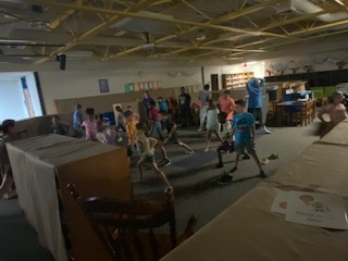 MrsACounts's tweet photo. Our summer friends enjoyed some yoga to help reset their minds and bodies!  #Wegienkawildcat https://t.co/o1bopL7wIM