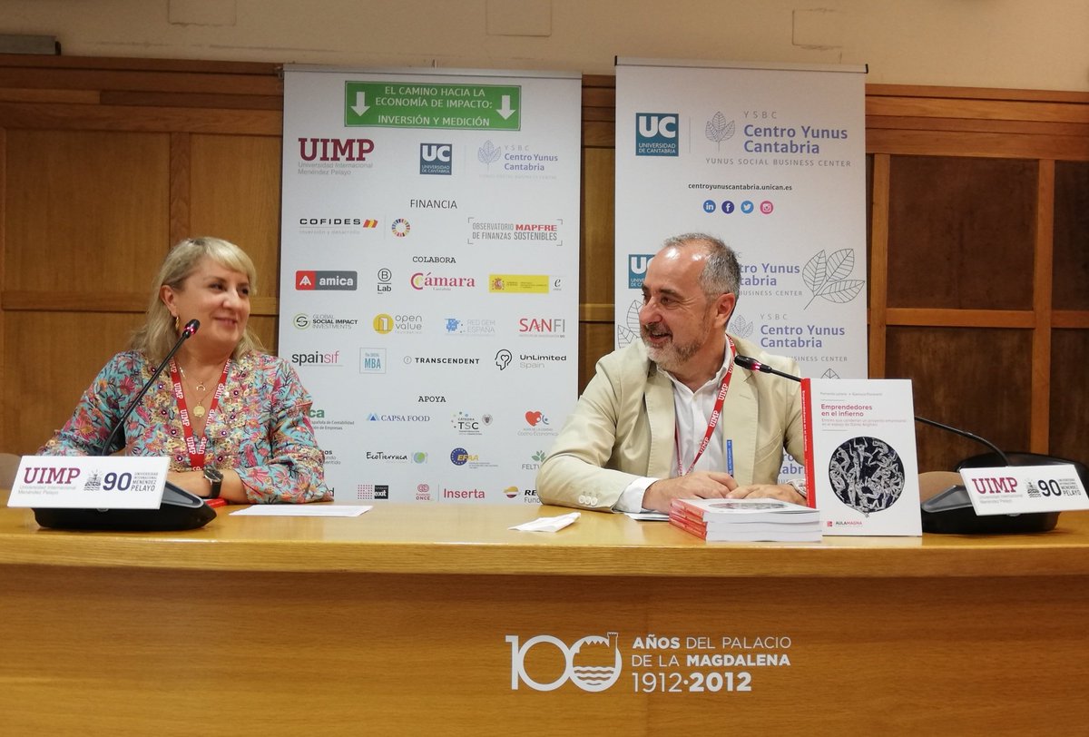 Cerramos esta segunda jornada del curso de verano con la presentación del libro de Fernando Lallana  <a href="/flallanam/">Fernando Lallana</a>  y Gianluca Fioravanti "Emprendedores en el infierno : errores que condenan un proyecto empresarial en el espejo de Dante Alighieri". #yunusUIMP2022
