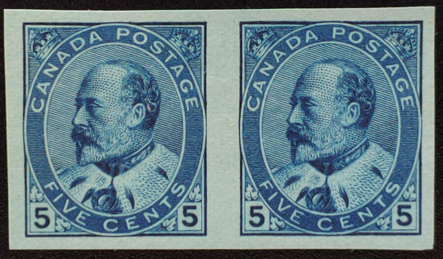 AllNations1949's tweet photo. Canada #91a VF Unused 1903 5c Imperforate Pair, only 100 existLot 40 in our auction Saturday 30th July 2022 #5cImperforatePair #CanadaStamps #LimitedIssue
https://t.co/YKpClexKoN https://t.co/s4tctsM33e