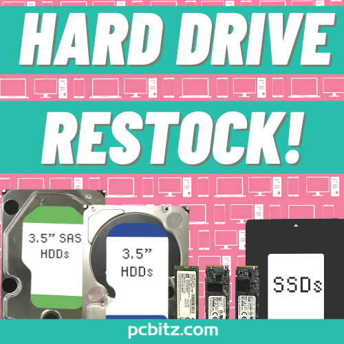 PCBITZ's tweet photo. Check out our freshly stocked Hard Drive selection! 
Take a look through our selection, including 3.5", 2.5" and M.2 Storage devices to suit any budget 💻🖥.
We've been quiet... Stay tuned for more updates soon🤩
➖
➖
➖
#SALE #PCbitz #instagood #computer #Laptop #HardDrive #IT https://t.co/DbKJ89hqe7