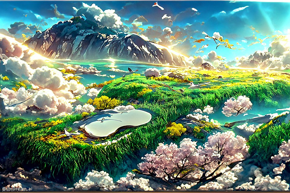 A landscape of a plain with forest, grass, ponds and mountains

#DiscoDiffusion #discodiffusionv5 #discodiffusionart #AI #aiart #picoftheday #picofthedays #picoftheday📷 #manga #anime