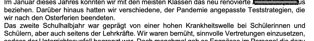 Auszug aus dem Elternbrief der Schule. Plakativer kann man "Ursache" und "Wirkung" auch nicht darstellen...