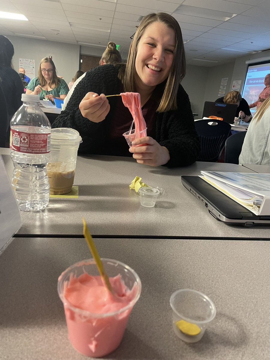 Having a blast experimenting with making slime at PD today! #ISDPD #ISD #essentialscience