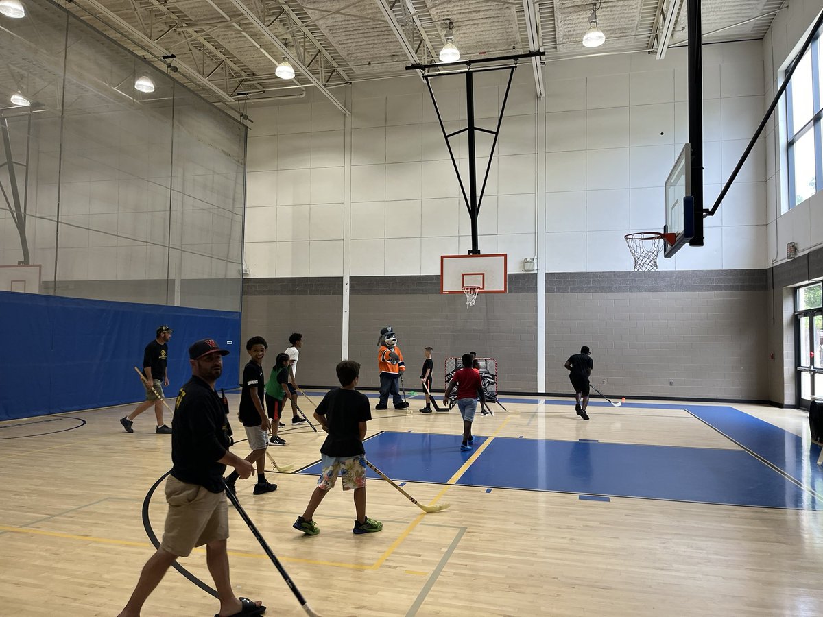 TRAXFit Floor Hockey at @BGCWorcester1! @RailersHC @ECHL @Trax_RailersHC