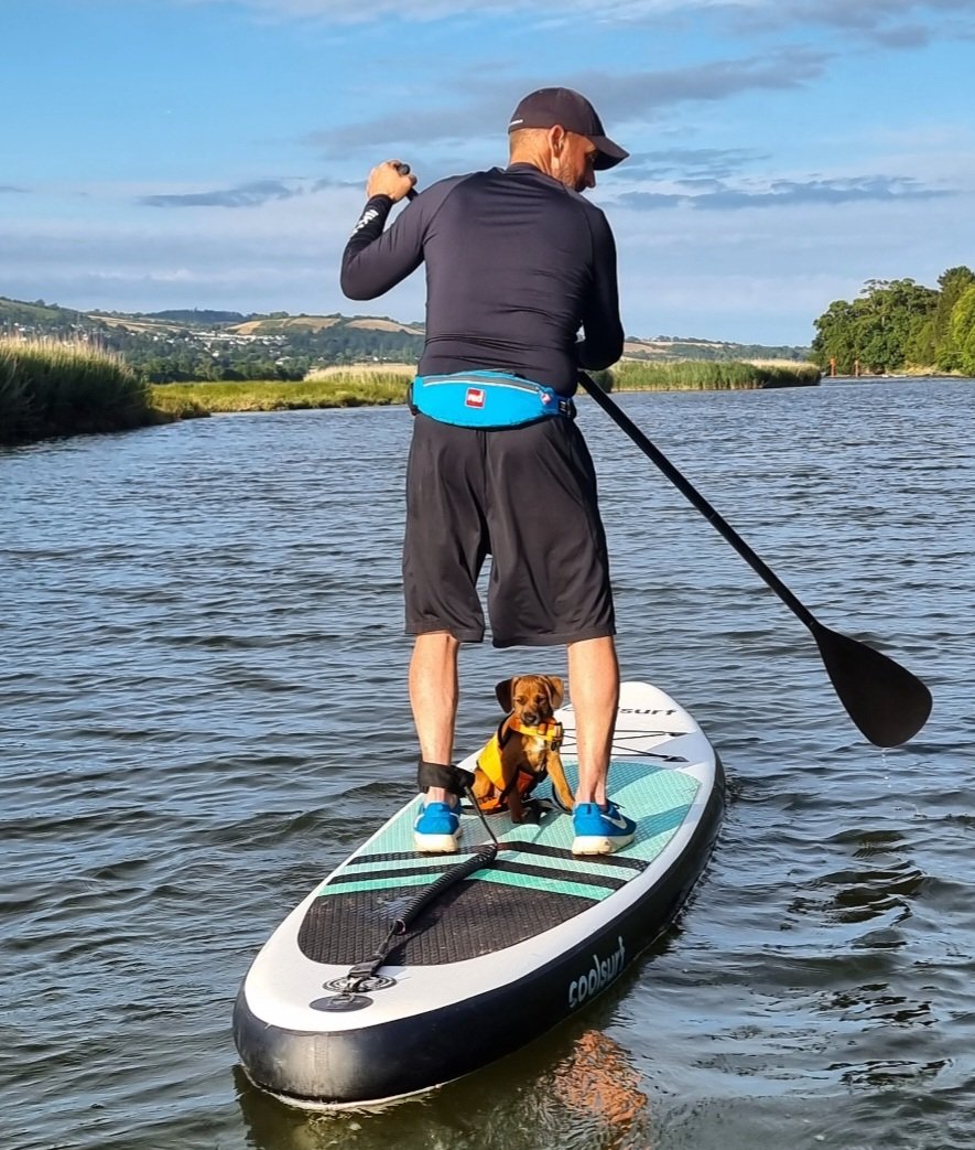 Twitchin2's tweet image. SUP PUP 🐶🌊 #suppup #supdogs #paddleboarding #adventures