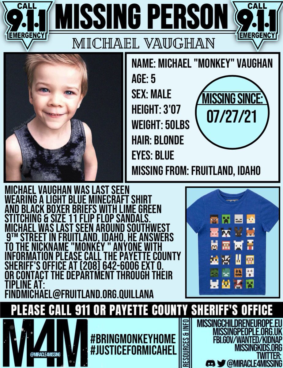 Turtledove825's tweet photo. ๐จ๐จ๐จ Please share: #MichaelVaughan missing since July 27th, 2021 #missingchild #missing #OneYearTooLong https://t.co/flVzQtT40T