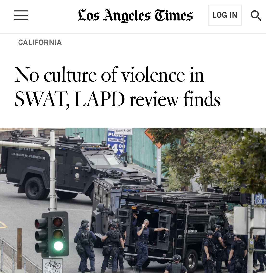 JPHilllllll's tweet photo. Lol they’ve done it again! The LAPD has successfully investigated themselves and found nothing wrong https://t.co/QurqVJDSBz