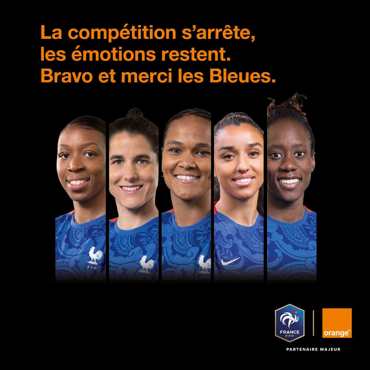 𝐌𝐄𝐑𝐂𝐈 ! 

Merci pour les émotions les 𝐁𝐥𝐞𝐮𝐞𝐬 ! 
Merci à l'<a href="/equipedefranceF/">Equipe de France Féminine</a> pour le parcours !

💙🤍❤️

#ALLFRA | #FiersdEtreBleues | #OrangePasseurdEmotions
