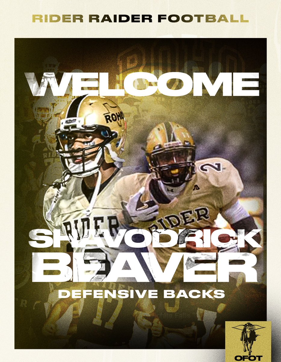 We are fired up to announce we’ve added a Rider legend to our team! 

Welcome Coach Shavodrick Beaver! Coach Beaver brings us a wealth of playing on the big stage in HS and at the D1 level! He will be a huge asset to the Raider Family!

#OFOT | #PAMOJA